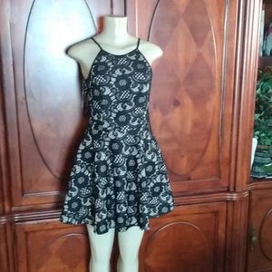 Haute Nites mini eyelash lace dress
